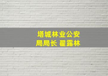 塔城林业公安局局长 翟露林